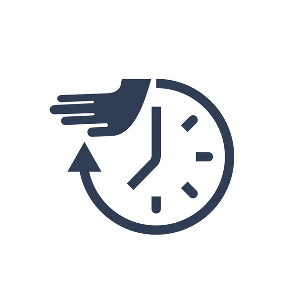 Time Adjustment Deferral Vector Icon White Background — Stock Vector