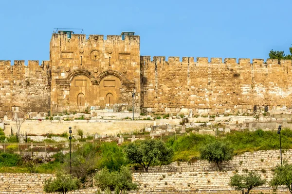 Золоті Ворота Інша Назва Воріт Милосердя Єрусалимі Ізраїль Розташований Східній Стокова Картинка