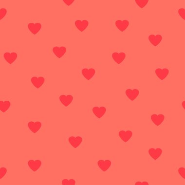 2019 yılının yaşayan mercan renginde kalpsiz vektör geçmişi. Sevgililer Günü için tasarım unsurları, romantik ya da aşk konsepti deseni.