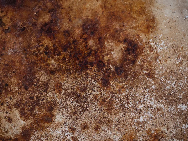 Superficie Metal Oxidado Polvo Amarillo Marrón Suciedad Sobre Esmalte