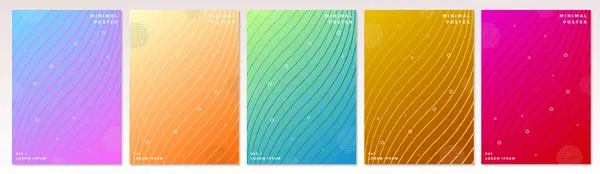 Conjunto Design Capas Mínimas Abstratas — Vetor de Stock