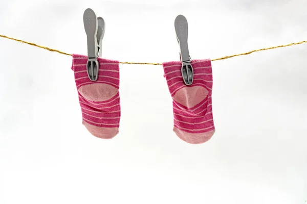 Детские носки для сушки — стоковое фото