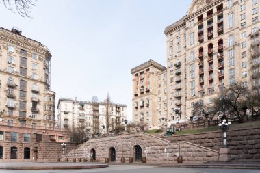 Kiev, Ukrayna, 27 Mart 2020, Kiev karantinada.