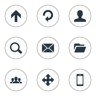 9 basit Apps simgeler kümesi. Topluluk, Smartphone, kullanıcı ve diğer gibi öğeleri bulunabilir.