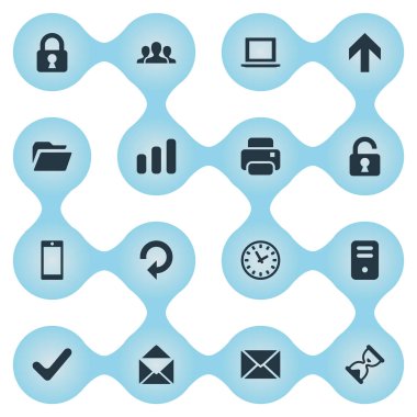 16 basit uygulama simgeler kümesi. Smartphone, topluluk, yukarı doğru yönde ve diğer gibi öğeleri bulunabilir.