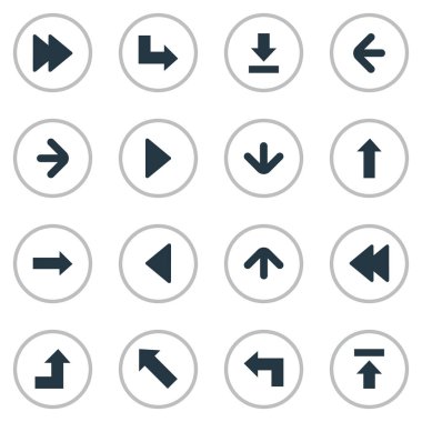 16 basit işaretçisini simgeler kümesi. Let gibi öğeleri artan aşağı, gelişmiş ve diğer-ebilmek bulunmak.