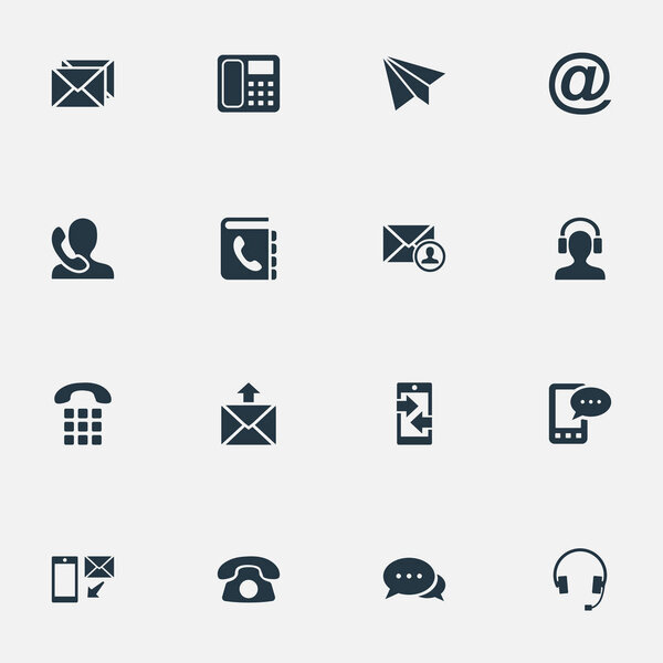 Векторный набор простых контактных иконок. Элементы Диалог, телефон, переписка и другие синонимы Диалог, Дом и сотовые
.
