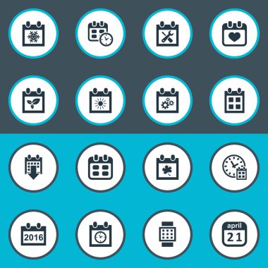 Vektör çizim basit zaman simgeler kümesi. Öğeleri geçmiş, planlayıcısı, yenileme araçları ve diğer eş anlamlı tamir, geçmiş ve olay.