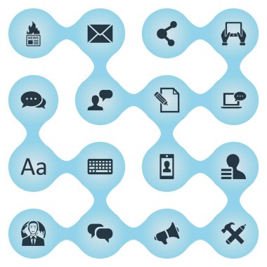 Vektör çizim basit gazete simgeler kümesi. Öğeleri payı, belge ve diğer eş kalem, akıllı telefon ve alfabe kazanç,.