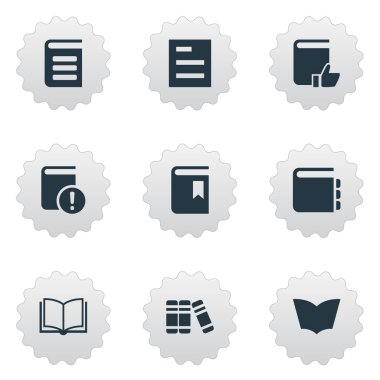 Vektör çizim basit bilgi simgeler kümesi. Okuma, günlük, Tasklist ve diğer eşanlamlılar sayfa, liste ve yer imi öğeleri tavsiye.