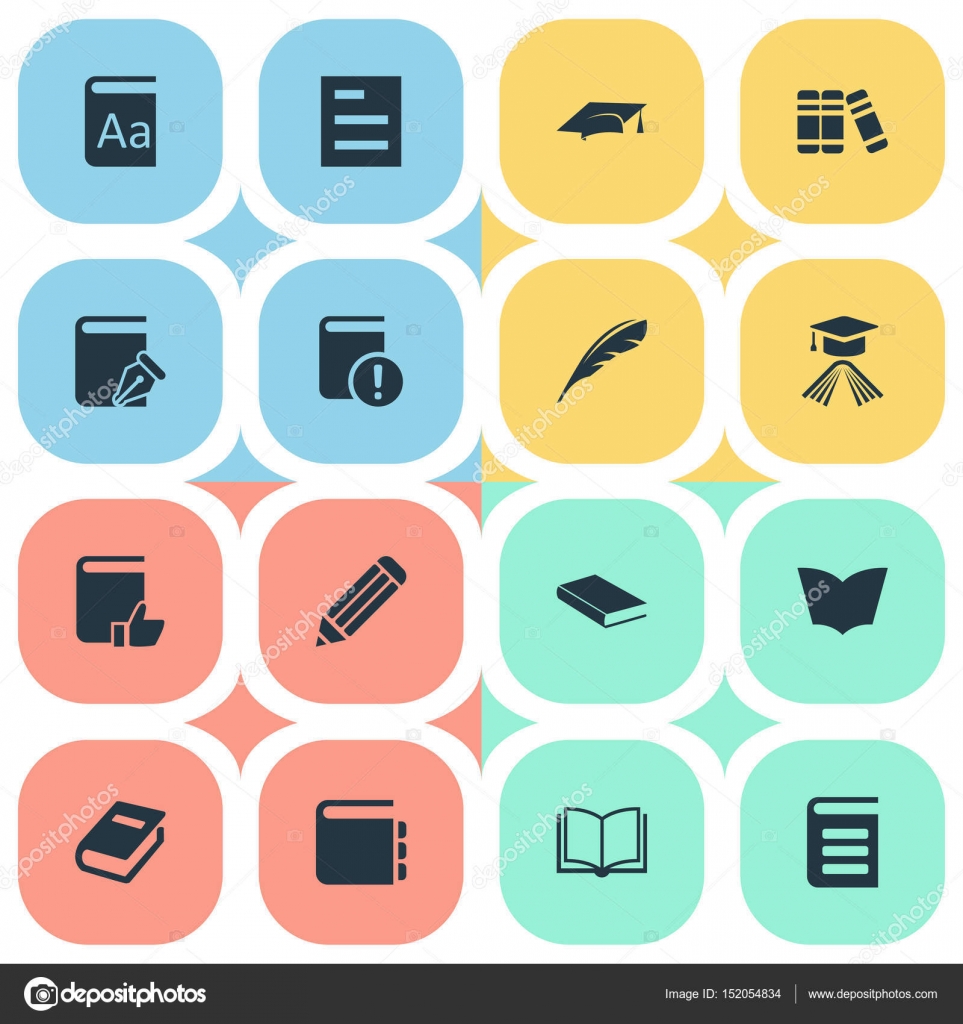 De Simples Illustration ConnaissancesÉléments Set Vector D'icônes 3FuTJl1Kc