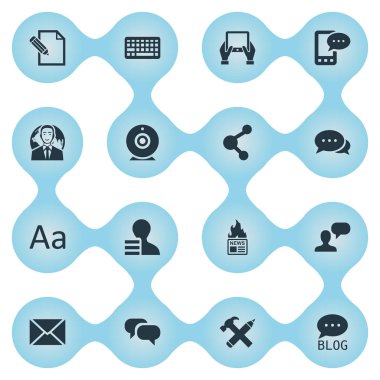 Vektör çizim basit kullanıcı simgeler kümesi. Öğeleri bağımsız değişkeni, belge, uluslararası iş adamı ve diğer eş anlamlı bağımsız değişkeni, dedikodu ve Tablet.