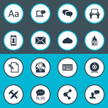 Vektör çizim basit kullanıcı simgeler kümesi. Öğeleri tamir, profil, belge ve diğer eş anlamlı geliyor, alfabe ve dedikodu.