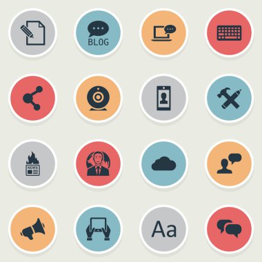 Vektör çizim basit gazete simgeler kümesi. Öğeleri gazete, onarım, adam göz önüne alındığında ve diğer eş anlamlı payı, alfabe ve adam.