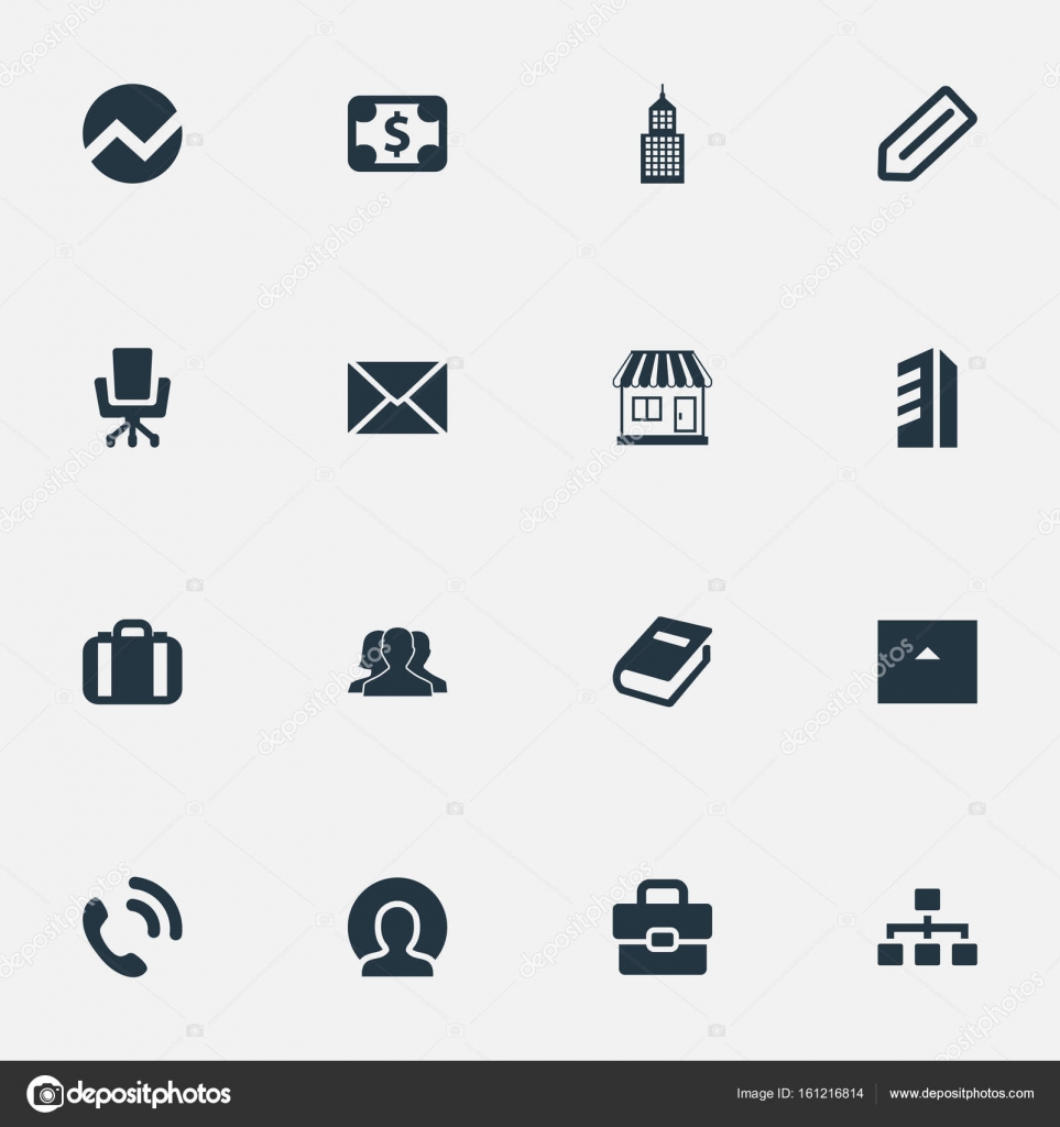 単純なチームワークのアイコンのベクトル イラスト セット 要素の建物