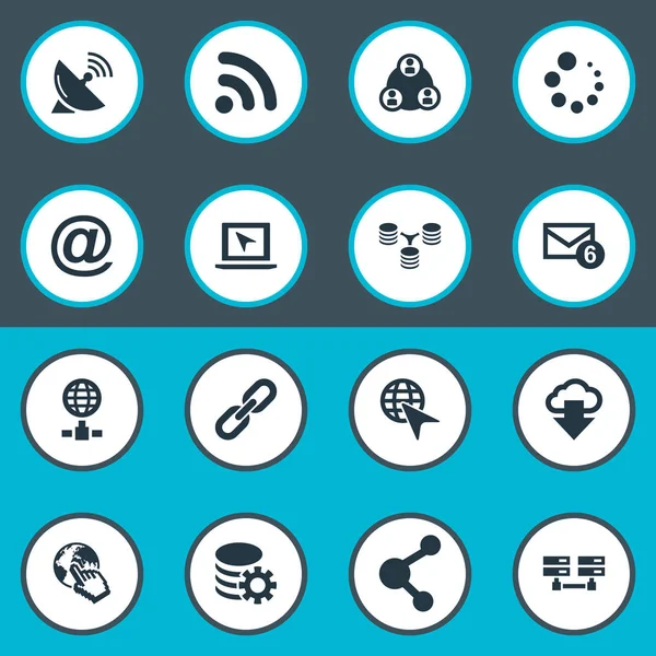 Vektör çizim basit tarayıcı simgeler kümesi. Öğeleri Web imleç, sunucu ilişki, ağ paylaşımı ve diğer eş anlamlı e-posta, köprü ve sunucu.