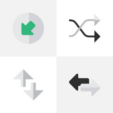 Vektör çizim basit işaretçisini simgeler kümesi. Öğeleri imleç, düzensizce almak ve diğer yükleme, düzensizce eşanlamlıları ve Internet.
