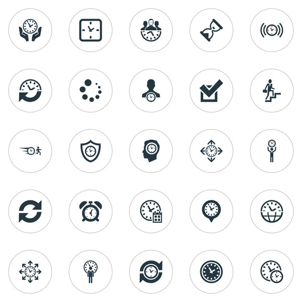 Vektör çizim basit zaman simgeler kümesi. Öğeleri yönetici, kaydetme, uluslararası ve diğer eş anlamlı yönetmen tekrarı ve verimlilik.