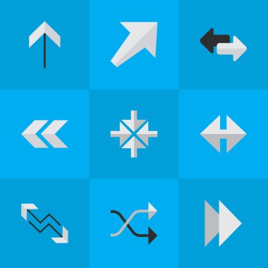 Vektör çizim basit imleç simgeler kümesi. Öğeleri alma, gösterge, düzensizce ve diğer eş anlamlı Boom, içten ve Güneybatı.