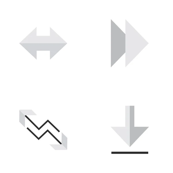 Conjunto de ilustração vetorial de ícones de cursor simples. Elementos Carregando, Para a frente, Seta E Outros Sinônimos Alertar, Carregando E O Próximo . — Vetor de Stock