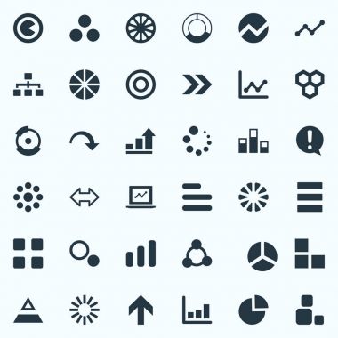 Vector Illustration Set Of Simple  Icons. Elements Part, Ejaculation, Line Bar And Other Synonyms Economy, Multiple And Fluctuation. clipart