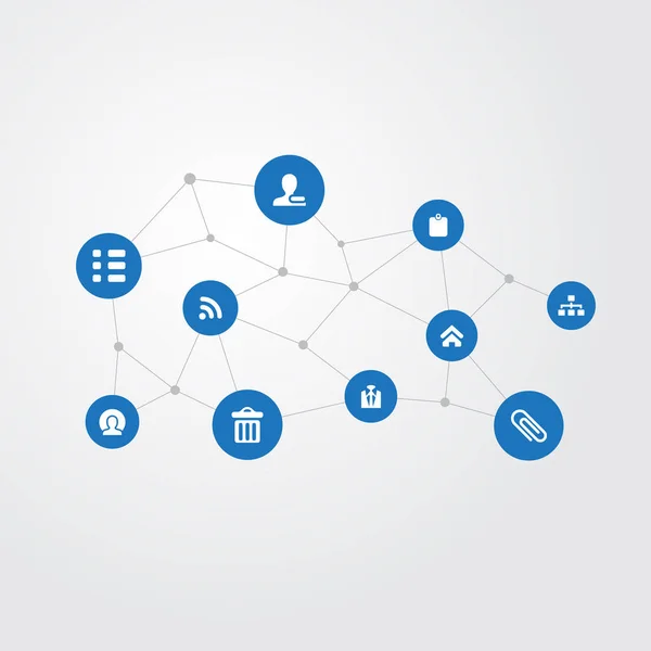 Wektor ilustracja zestaw ikon prostych konferencji. Elementy śmieci może, zadania, House i inne zadania, synonimy, Wifi i przypomnienie. — Wektor stockowy