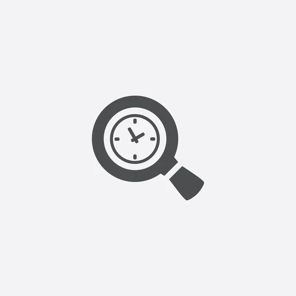 Magnifier time icon — Stock Vector