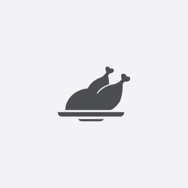 simple chicken icon clipart