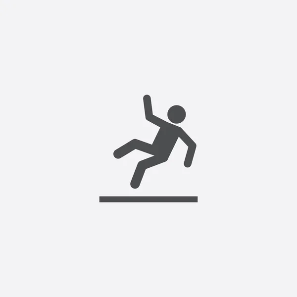滑りやすい床のアイコン — ストックベクタ