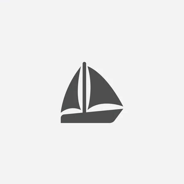 Ícone de barco à vela — Vetor de Stock