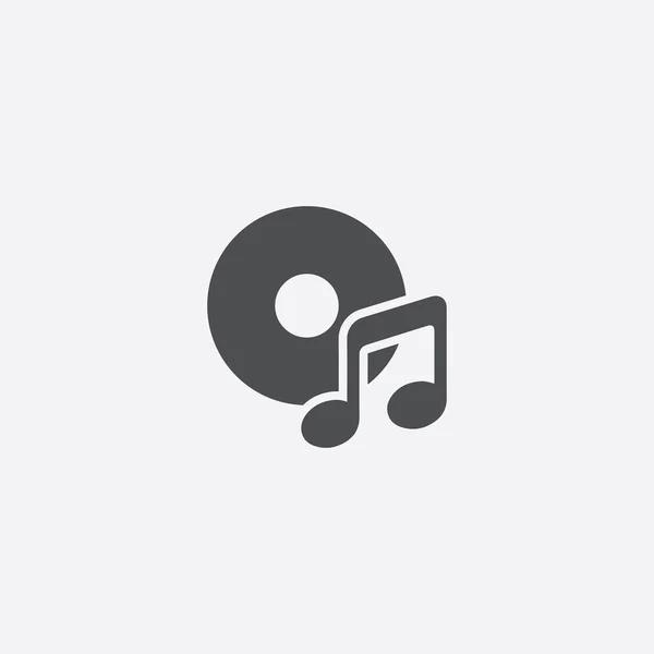 Eenvoudig muziek pictogram — Stockvector