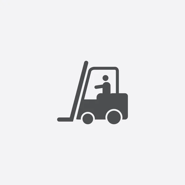 Vorkheftruck in werking pictogram — Stockvector