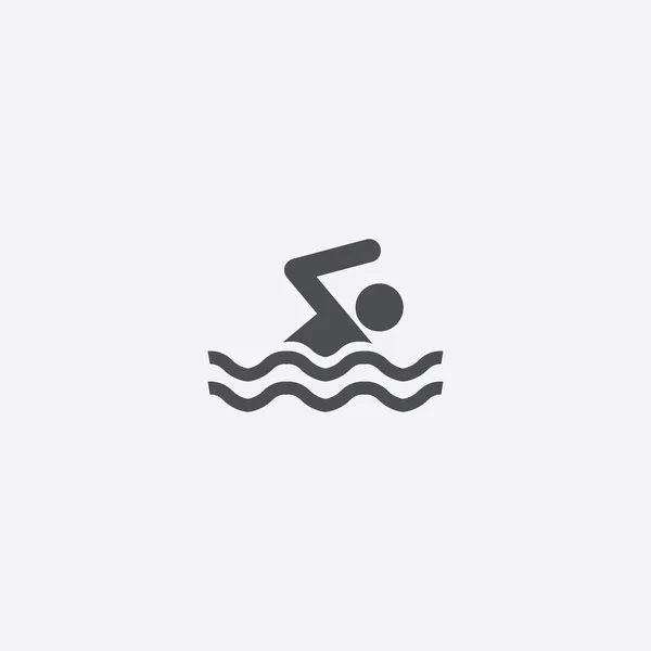 Prosta ikona pływania — Wektor stockowy
