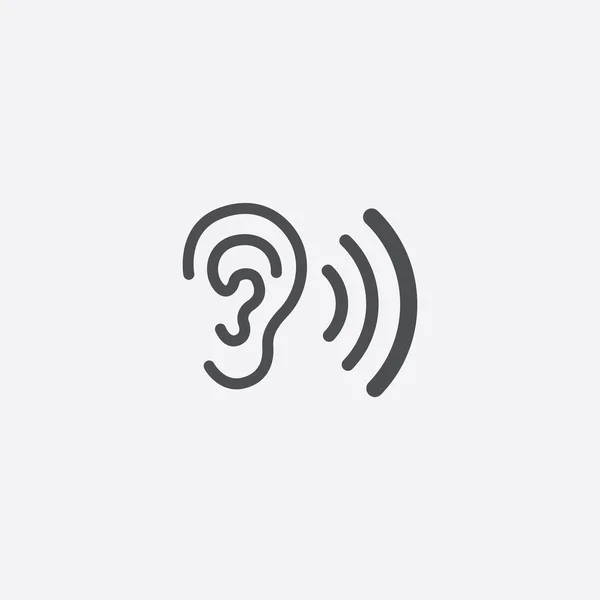 Simple ear icon — Stock Vector