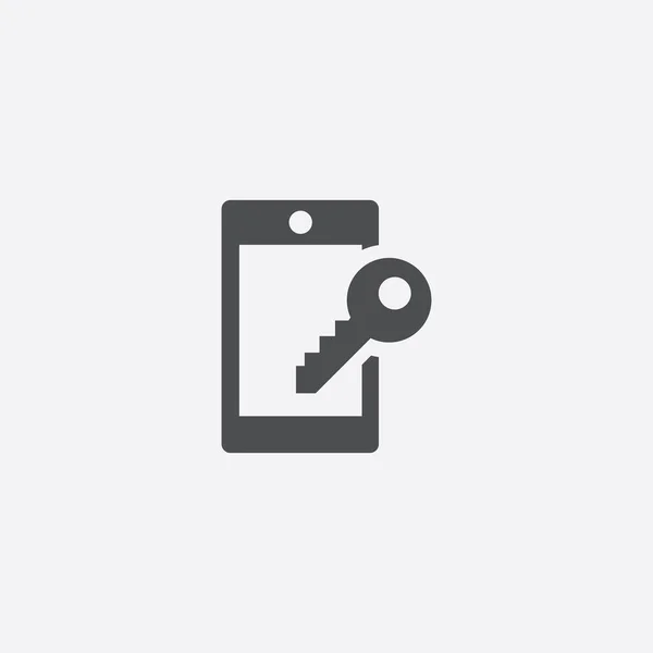 Ikona zámku smartphone — Stockový vektor