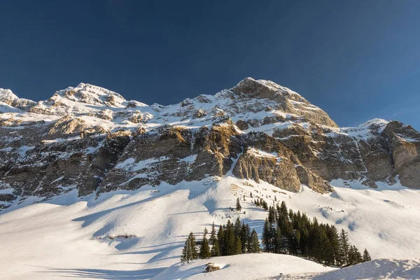 Winter Landscape View Alpstein Massif Canton Appenzell Ausserrhoden Switzerland — Stock Photo, Image
