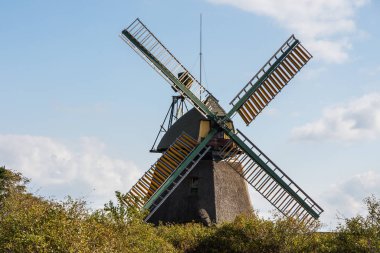 Amrum Yel Değirmeni, Amrum, Kuzey Frizya, Schleswig-Holstein, Almanya