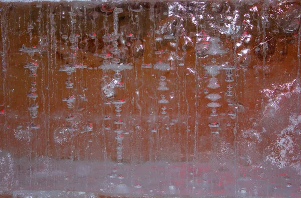 Ice Texture Background Air Bubbles — Stock Photo, Image