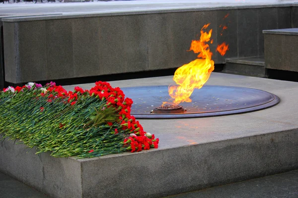 Вечный Огонь Памятника Неизвестному Солдату — стоковое фото