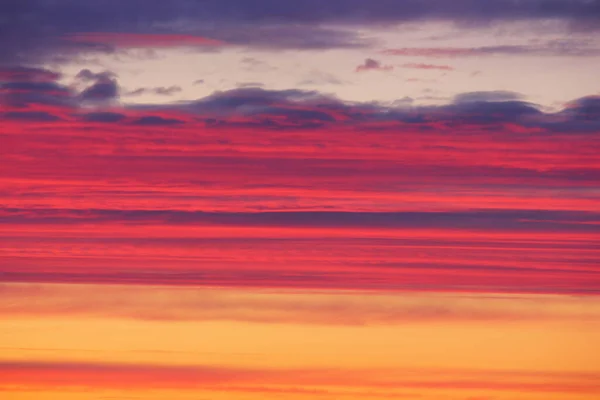 Червоно Помаранчеві Хмари Небі Після Заходу Сонця — стокове фото