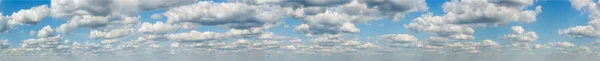 Panorama Image Beautiful White Clouds Blue Sky Summer Seasonal — Stock Photo, Image