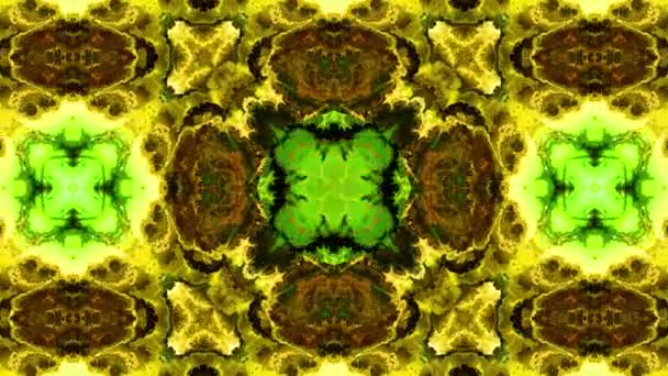 Colorful Abstract Fractal Art Kaleidoscope Animation Background Music Festival Nightclub — Video