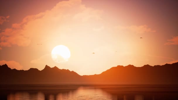 Colorful sunrise/sunset golden sky texture background. — 비디오