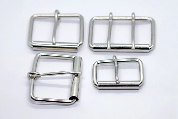 Metalen Gespen Voor Hondenhalsbanden Met Een Afgeronde Tong Zilveren Gespen — Stockfoto