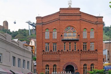 Tiflis, Gürcistan - 6 Haziran 2019: Tiflis 'teki Büyük Sinagog, aynı zamanda Sefarad' daki Büyük Sinagog, veya Akhaltsikhe 'deki Yahudilerin Sinagogu - kentin ana sinagogu..