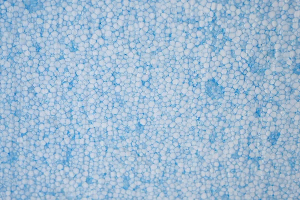 Pěnový Plastový Detailní Pohled Shora Modrý Kus Polystyrenu Pro Izolaci — Stock fotografie