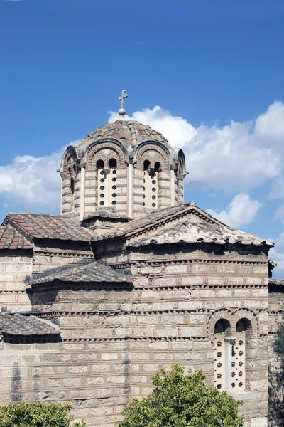 アテネの聖使徒教会 アゴラ ギリシャの首都のビザンチン様式の寺院 宗教的記念碑 大聖堂 巡礼の場所 — ストック写真