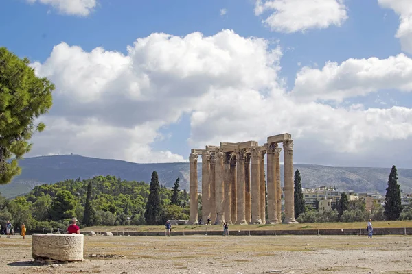 Las Ruinas Antiguas Del Templo Zeus Dios Principal Del Olimpo — Foto de Stock