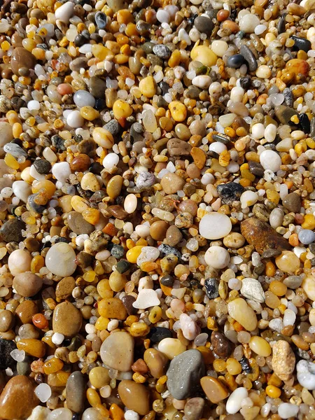 Flache Sandoberfläche Strukturierten Hintergrund Große Kristalle Aus Sauberem Fluss Oder — Stockfoto