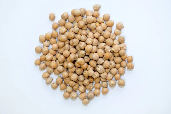 Chickpea Lamb Turkish Peas Top View Raw Legume Crop White — 스톡 사진